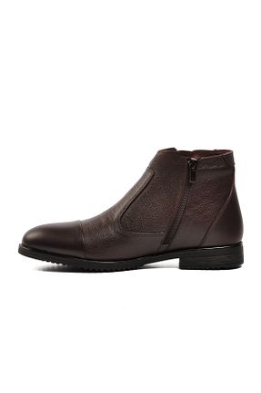 بوت / نیم بوت قهوه ای مردانه چرم خالص Pierre Cardin - کد 887054390