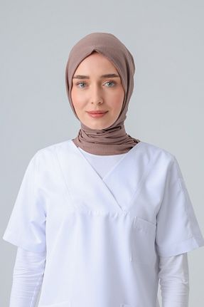روسری قهوه ای پنبه ای Viridi Medical Fashion - کد 887076677