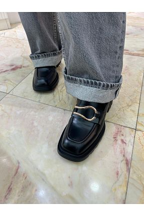 کفش لوفر مشکی زنانه چرم مصنوعی by emine eren emotion shoes - کد 887227838