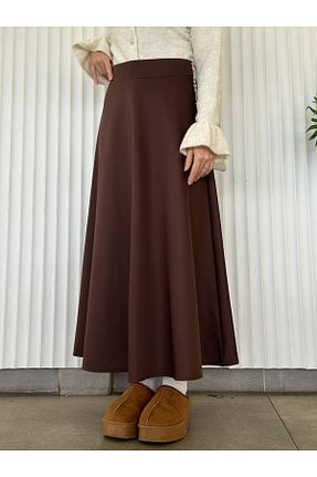 دامن قهوه ای زنانه پلی استر cefwomans - کد 887087077