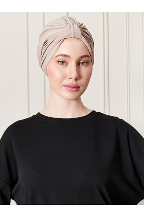 روسری بژ پلی استر ada sanatsal - کد 864356741