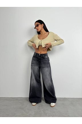 پلیور بژ زنانه ساده Butik - کد 887097209