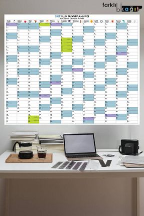 تقویم رنگی Farklı Bi Kağıt - کد 887244985