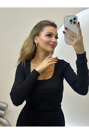 بلوز مشکی زنانه ساده RESSHO - کد 885699497