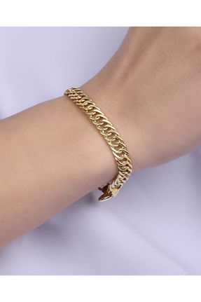 دستبند طلا زرد زنانه 14 عیار kuyumcu nurettin - کد 422814359