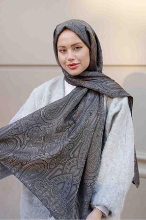 شال طوسی زنانه پلی استر Ela Şal - کد 887137719