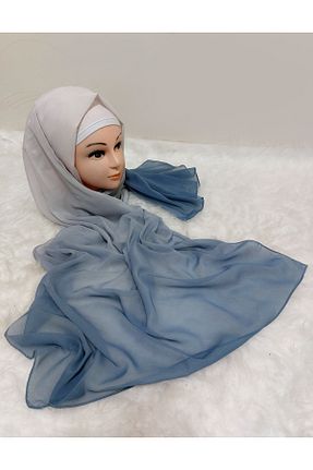 شال آبی زنانه شیفون amirat - کد 887148474