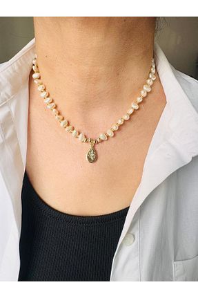 گردنبند مروارید بژ DEVİ fashion - کد 782325312