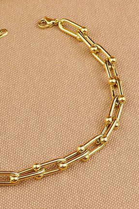 دستبند استیل (فولاد) طلائی زنانه استیل ضد زنگ Keyifli Hayaller - کد 887162797
