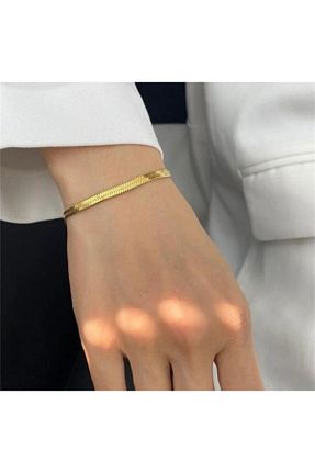 دستبند استیل (فولاد) طلائی زنانه استیل (فولاد) trioco - کد 887175211