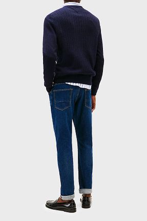 پلیور سرمه ای مردانه ساده Tommy Hilfiger - کد 887184279
