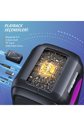 اسپیکر بلوتوث مشکی W-KING - کد 884194696