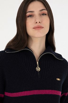 پلیور سرمه ای زنانه ساده U.S. Polo Assn. - کد 887248017