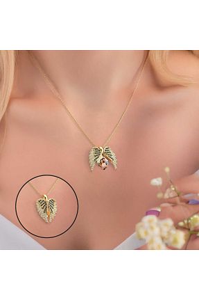 گردنبند نقره طلائی زنانه 925 عیار Indigo Takı - کد 885489048