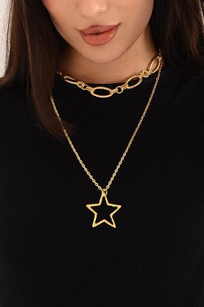 گردنبند جواهر طلائی زنانه رودیوم PİNKMARK - کد 887248969