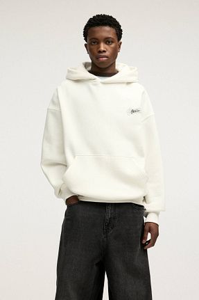سوئیشرت سفید مردانه چاپی Pull & Bear - کد 887255795