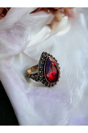 انگشتر جواهر قرمز زنانه زیرکن FAYRA ACCESSORIES - کد 855620497