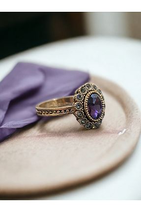 انگشتر جواهر بنفش زنانه زیرکن FAYRA ACCESSORIES - کد 870129883