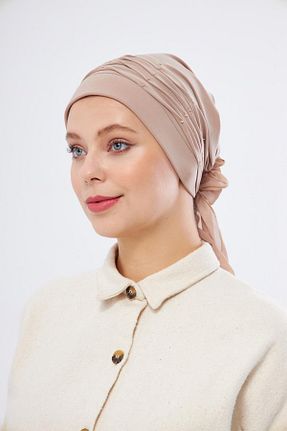 کلاه شنای حجاب بژ زنانه HÜRREM BONE - کد 215076902