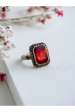 انگشتر جواهر قرمز زنانه زیرکن FAYRA ACCESSORIES - کد 856342266