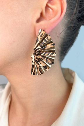 گوشواره جواهر طلائی زیرکن Sose Moda - کد 887295068