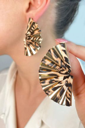 گوشواره جواهر طلائی زیرکن Sose Moda - کد 887295068