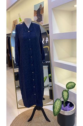 کت حجاب سرمه ای زنانه 3/4 Boy Invee - کد 857421033