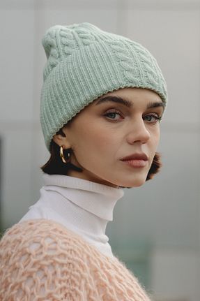 کلاه پشمی سبز زنانه اکریلیک Nordbron - کد 885139151