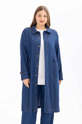 کلاه و ابایا سرمه ای زنانه پلی استر Gala-Xi - کد 815160315