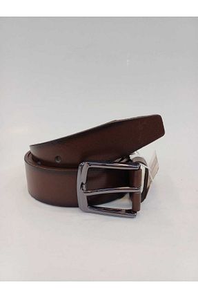 کمربند قهوه ای مردانه چرم خالص Fosco - کد 887349371