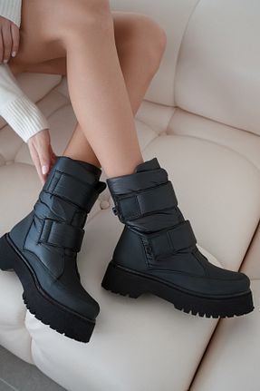 بوت / نیم بوت مشکی زنانه پاشنه تخت selinshoes - کد 887360620