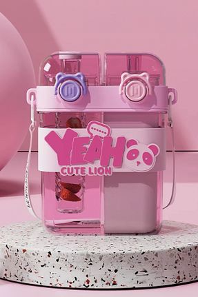 بطری آب و قمقمه صورتی M&B WATER BOTTLE - کد 887354293