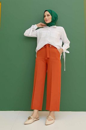 شلوار نارنجی زنانه پارچه hakimoda - کد 335485623
