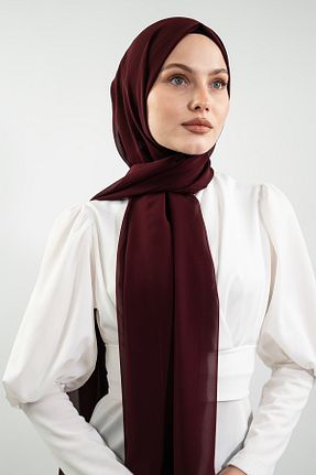 روسری زرشکی پلی استر Mec Fashion - کد 887495114