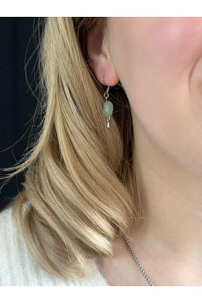 گوشواره استیل (فولاد) زنانه سنگ طبیعی SEVGİLİ TAKI - کد 781796133
