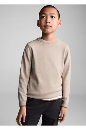 پلیور بژ بچه گانه ساده MANGO Kids - کد 839494546