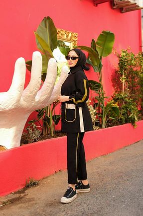 ست گرمکن حجاب مشکی زنانه رگولار MİMİ Luxury Wear - کد 843008569