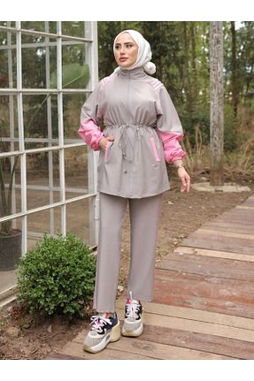 ست گرمکن حجاب طوسی زنانه رگولار MİMİ Luxury Wear - کد 844494960