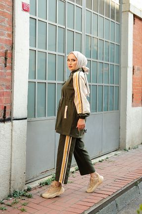 ست گرمکن حجاب خاکی زنانه رگولار MİMİ Luxury Wear - کد 842976780