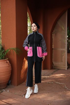 ست گرمکن حجاب مشکی زنانه رگولار MİMİ Luxury Wear - کد 851438741