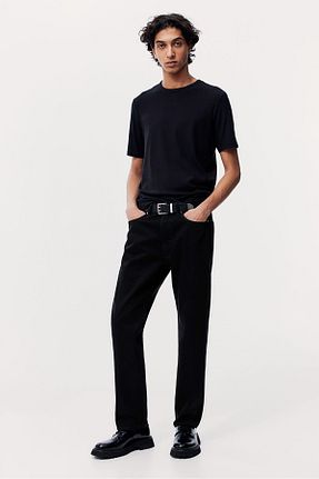 شلوار جین مشکی مردانه رگولار H&M - کد 871580651
