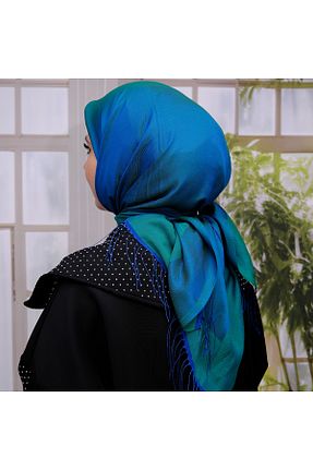 شال آبی زنانه ویسکون ZENİPEK - کد 888138057