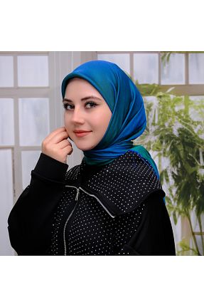 شال آبی زنانه ویسکون ZENİPEK - کد 888138057