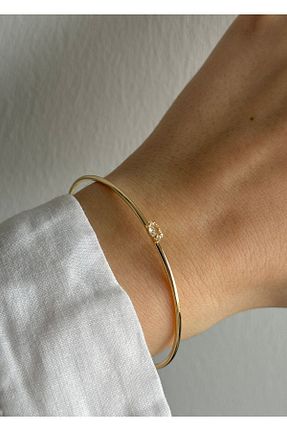 دستبند استیل (فولاد) طلائی زنانه استیل ضد زنگ JEWELRY - کد 887566578