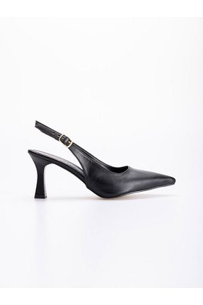 کفش پاشنه بلند کلاسیک مشکی زنانه چرم مصنوعی ripuvainen - کد 850812583