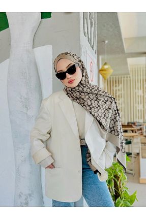 شال قهوه ای زنانه پنبه ای MODA - کد 887503638