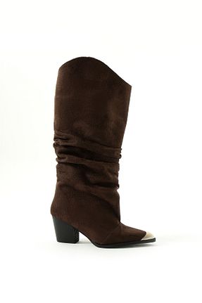چکمه قهوه ای زنانه جیر Gökçe Shoes - کد 887517521