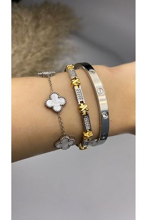 دستبند استیل (فولاد) زنانه استیل (فولاد) ismim bijuteri - کد 887530873