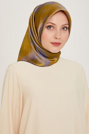 روسری سبز کرپ ساتن ابریشم Armine - کد 887533259