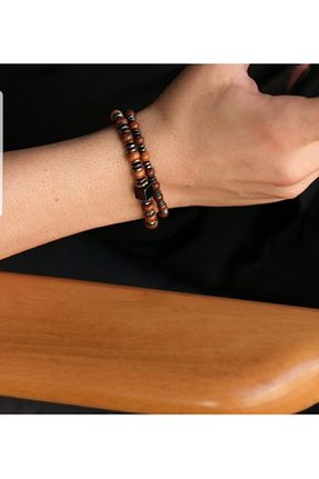 دستبند جواهر قهوه ای مردانه سنگ طبیعی Altınsoy collection - کد 887533611